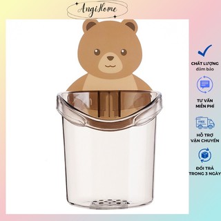 Cốc Gấu Dán Tường Để Bàn Chải Đánh Răng Hình Gấu ANGIHOME