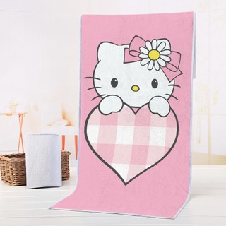 Hello Kitty Terry Khăn Một Mặt In Mềm Thấm Hút Vải Terry Khăn Tắm Khăn Đi Biển Cuộc Sống Gia Đình Đồ Dùng Phòng Tắm