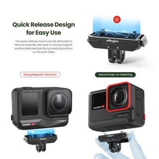 Dành cho Insta360 X5 / Ace pro2 / AcePro, Phụ kiện máy ảnh hành động phát hành nhanh từ tính Ace Metal