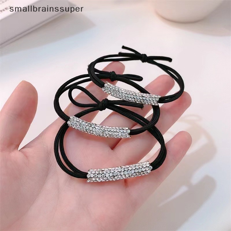 Set 1 / 5 Dây Buộc Tóc Co Giãn Đính Đá Lấp Lánh Thời Trang Cho Nữ sbs