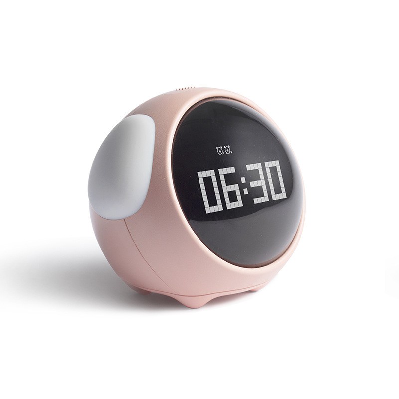 Mijia Biểu Hiện Dễ Thương Pixel Đồng Hồ Báo Thức Đa Chức Năng Đèn Led Kỹ Thuật Số Điều Khiển Bằng Giọng Nói Nhiệt Kế Đầu Giường Đồng Hồ Nhà
