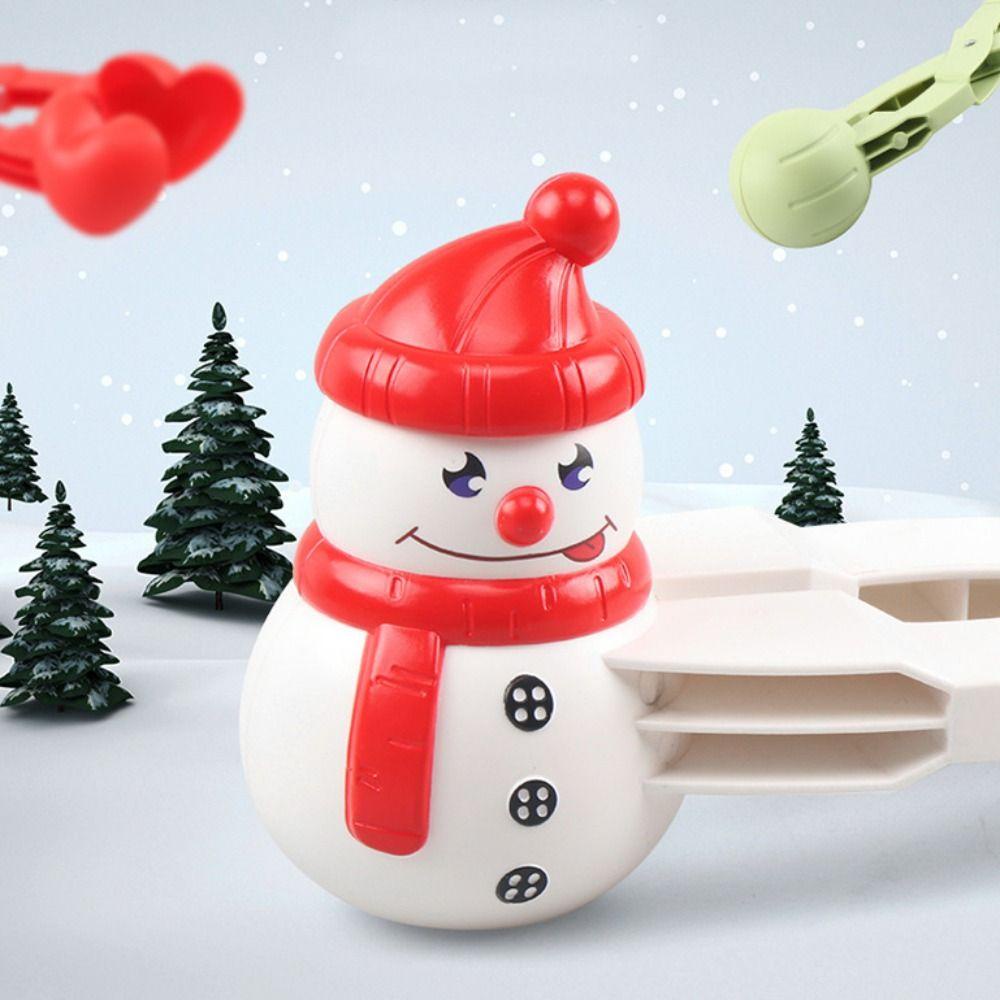 QEARY Khủng Long Snowball Maker Khuôn, Thể Thao Trái Tim Vịt Tuyết Kẹp, Di Động Montessori Người Tuyết Gấu Ngoài Trời Mùa Đông Đồ Chơi Bé Gái