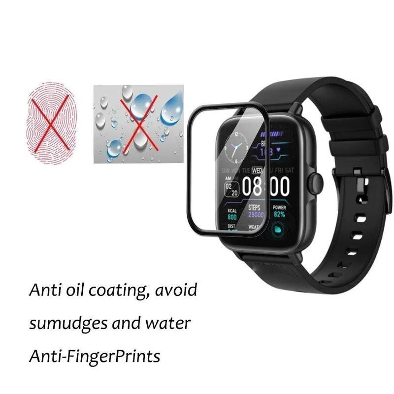 Colmip71 ColmiP50 ColmiP28 ColmiP20 ColmiP8 Full Cover HD Phim Kính Cường Lực Cạnh Đen Cho Colmi P28 P20 P8 Plus Mix P71 P68 P50 P30 P9 Chống Vân Tay Bảo Vệ Màn Hình Đồng Hồ