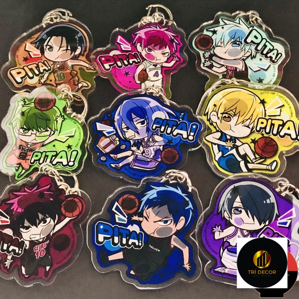 ( Mica trong acrylic ) Móc khóa Kuroko No Basket TUYỂN THỦ VÔ HÌNH ver PI.TA anime chibi xinh xắn bóng rổ