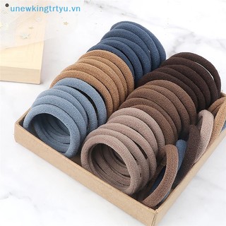 Set 50 Dây Buộc Tóc Co Giãn 4cm Màu Trơn Đơn Giản Dành Cho Nữ
