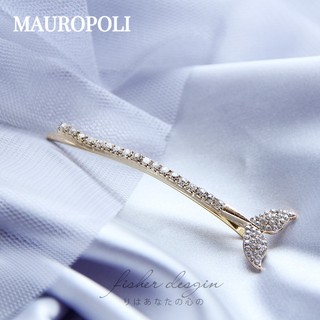 Mauropoli [Sẵn Sàng] Kẹp Tóc Bên Kim Cương Giả Nàng Tiên Cá Kẹp Đầu Người Lớn Kẹp Phẳng Nổ Sang Trọng Đơn Giản Kẹp Tóc Mũ Đội Đầu Hàn Quốc