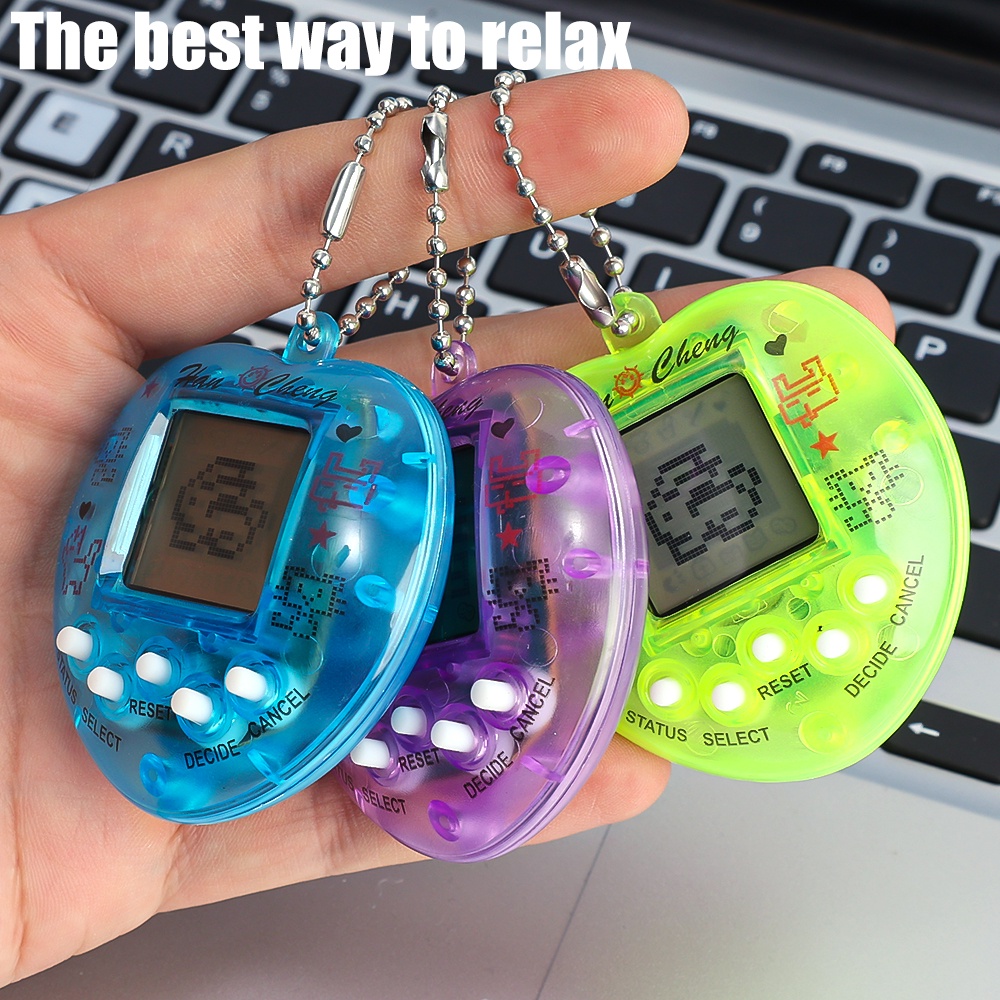 Máy Chơi Game Nuôi Thú Ảo Điện Tử Mini Hình Trái Tim - Móc Khóa Túi Sáng Tạo Vui Nhộn Cho Người Lớn Và Trẻ Em