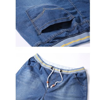 [Plus Size] Quần Short Jeans Nam Lưng Thun Co Dãn Tốt 150KG