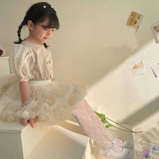 Quần tất trẻ em VOIDLESS, Vớ ren nơ mùa hè, Quần legging mỏng công chúa lưới cho bé