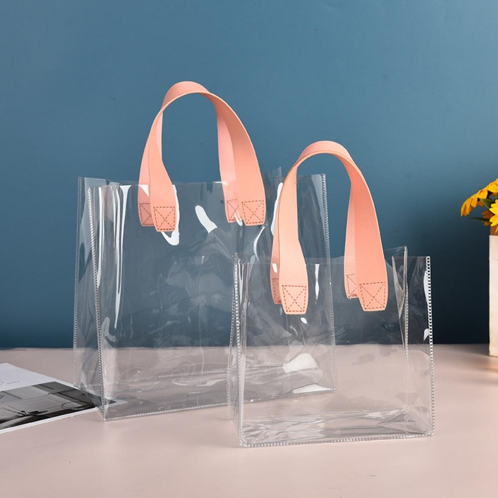 Túi mua sắm trong suốt KANGN, Túi Tote PVC trong suốt, Túi đựng đồ chống nước có tay cầm dung tích lớn