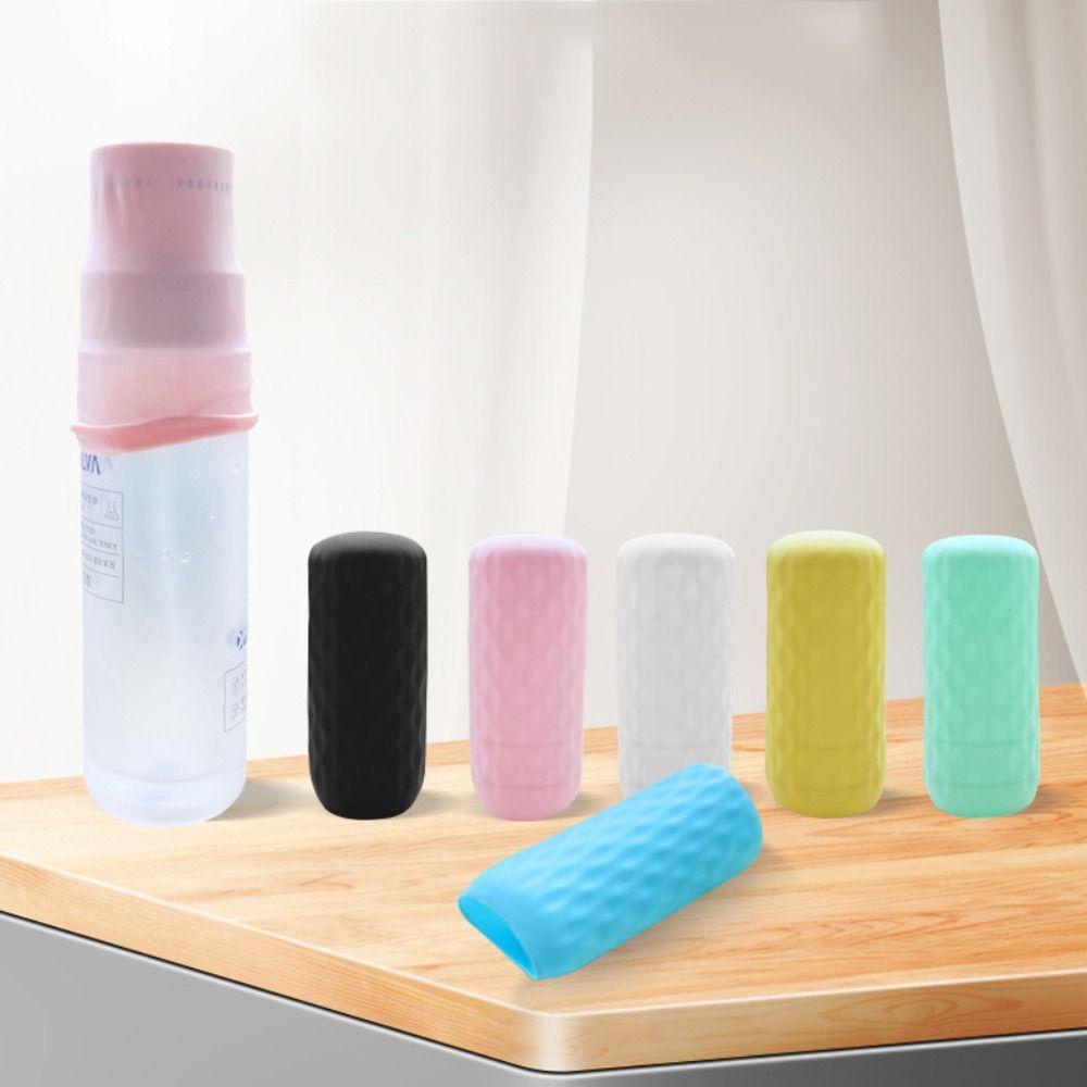 AWNGD 3 Cái Chống Rò Rỉ, Vỏ Chai Silicon Chống Rò Rỉ Đàn Hồi, Hộp Đựng Du Lịch Mềm Ngoài Trời Chống Bụi Rò Rỉ Vỏ Bảo Vệ Đồ Dùng Cắm Trại
