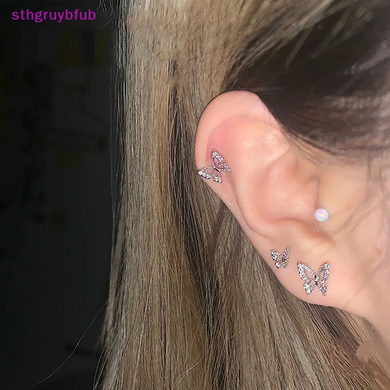Sthb set 6 Khuyên Tai Đính Đá zircon Đơn Giản Cho Nữ vn