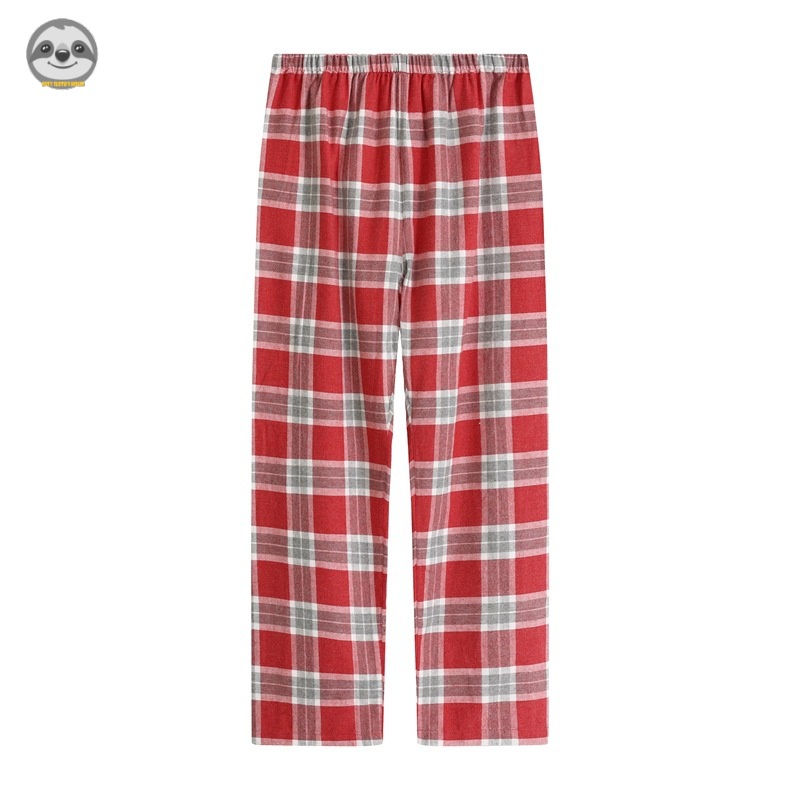 Quần Pijama Vải flannel / cotton Kẻ Sọc Caro Phong Cách muji Nhật Bản Mặc Ở Nhà / Ngoài Trời Cho Nam Và Nữ