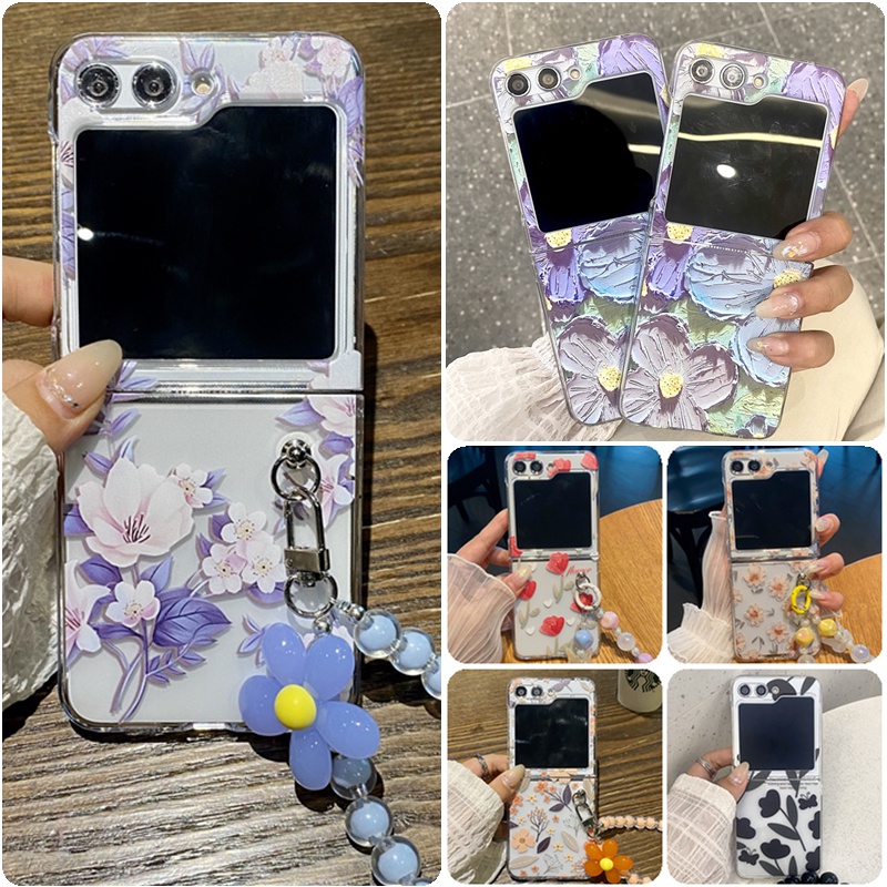 Ultra Ốp Điện Thoại pc Cứng Siêu Mỏng Trong Suốt Chống Sốc Có Dây Đeo Cho samsung galaxy z flip 5 z flip 4 flip 3 flip 5 4 3