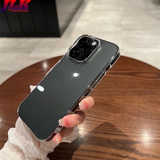 [JLK] Ultra Thin Clear Hard Case For iPhone 15 14 12 13 Pro Max 15 Plus Slim Solid Color Transparent PC Shockproof Cover