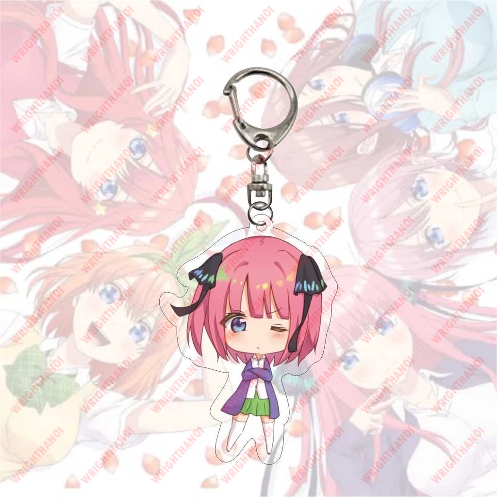 Móc khoá Nhà có 5 nàng dâu Các nhân vật Nakano Ichika Nino Miku Yotsuba Itsuki phụ kiện trang trí balo