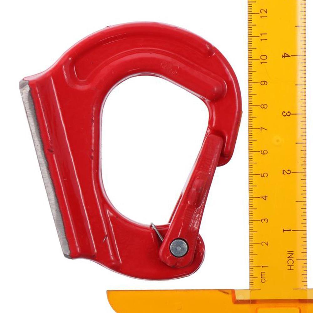 Móc neo hàn CHEESELY G80, Móc nâng hạng nặng bằng thép hợp kim công suất 4400lbs, phổ biến với chốt rèn Móc hàn màu đỏ 2T có lớp phủ Máy kéo cần cẩu