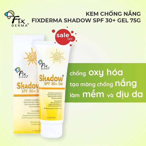 Fixderma Shadow Kem chống nắng Fixderma Shadow SPF 50+ PA+++ 75g!!!