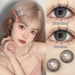 1 Cặp 2 Kính Áp Tròng Màu Nâu Và Xám 14.5mm Cho Cận Thị Hằng Ngày