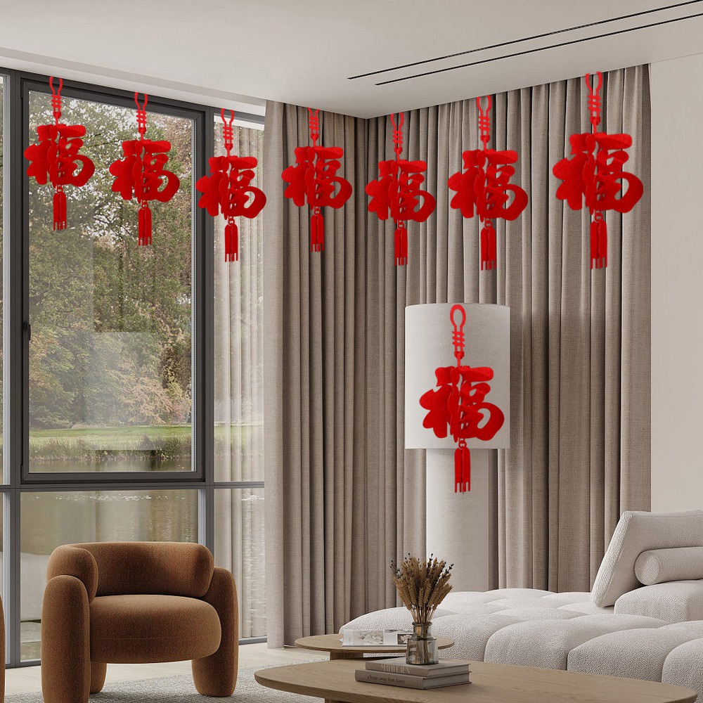 Phụ Kiện Treo Trang Trí Năm Mới / Năm Mới / Lễ Hội Bằng Vải Nỉ Không Dệt Phong Cách Trung Hoa
