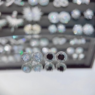 Bông tai nam nữ nụ đá thiết kế ôm sát tai size 6.5mm