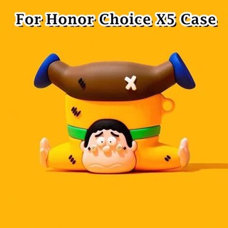 [imamura] Dành cho Ốp lưng Honor Choice X5 Dòng phim hoạt hình hợp thời trang Vỏ tai nghe silicon mềm