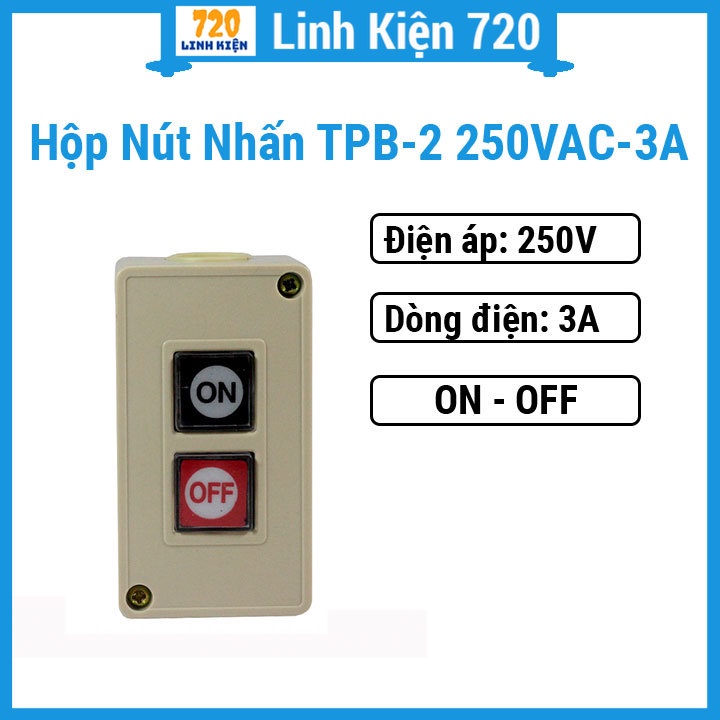 Hộp nút nhấn TPB-2 250VAC-3A 2 chế độ ON/OFF | Shopee Việt Nam
