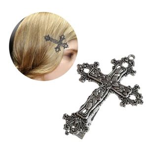 Kẹp Tóc Gothic Hình Chữ Thập Cho Đuôi Ngựa, Phù Hợp Halloween, Dành Cho Thanh Thiếu Niên Và Trẻ Em