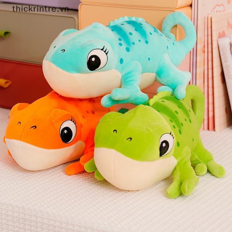 THI 30cm Hoạt Hình Chameleon Sang Trọng Đồ Chơi Trẻ Em Sáng Tạo Mô Phỏng Động Vật Bò Sát Nhồi Bông Quà Tặng VN