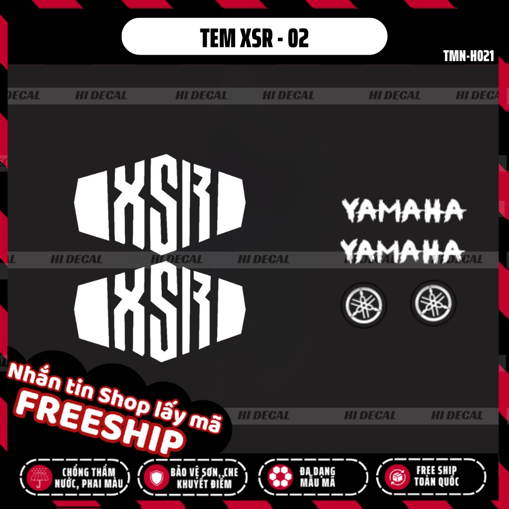 Tem XSR decal sticker dán xe XSR 155 | TMN - 021 | Decal cao cấp chống nước chống phai màu