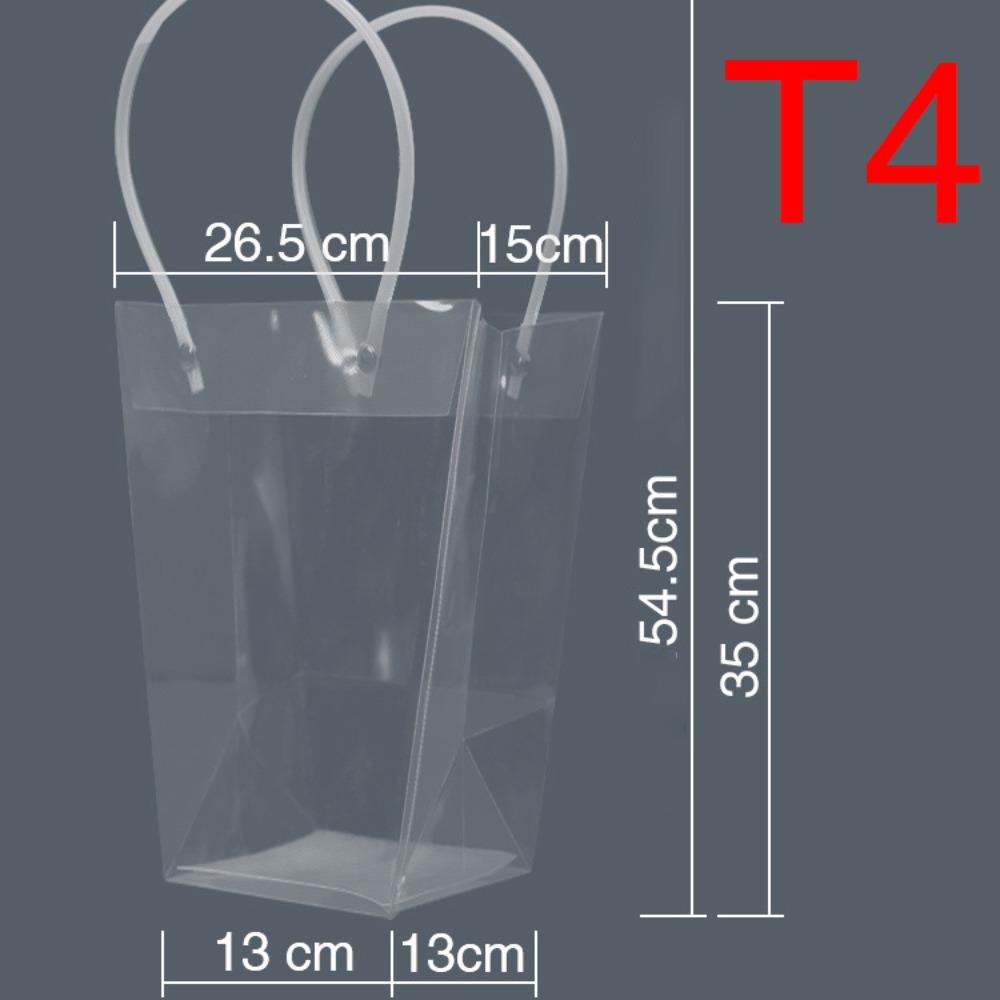 Túi đựng hoa HIGHVIEWLS, trong suốt có tay cầm Hộp đóng gói quà tặng hoa, Túi đựng đồ chống nước bằng nhựa chất lượng cao