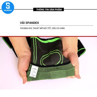 1 Quấn bảo vệ đầu gối SAMIRA đai bó khớp gối co giãn có dây trợ lực xỏ gối chống chấn thương khi tập gym đá bóng SA62