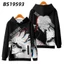 GC1 Jujutsu Kaisen Anime Áo khoác 3D Áo khoác dài tay Cosplay Gojou Satoru Unisex Top Áo Hoodie thời trang Áo khoác ngoài Pl