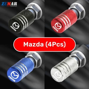 Set 4 Nắp Van Lốp Xe Ô Tô mazda 2 3 cx5 cx30 cx8 cx3 mazda2 6 5 cx9 bt50 Hình Trụ