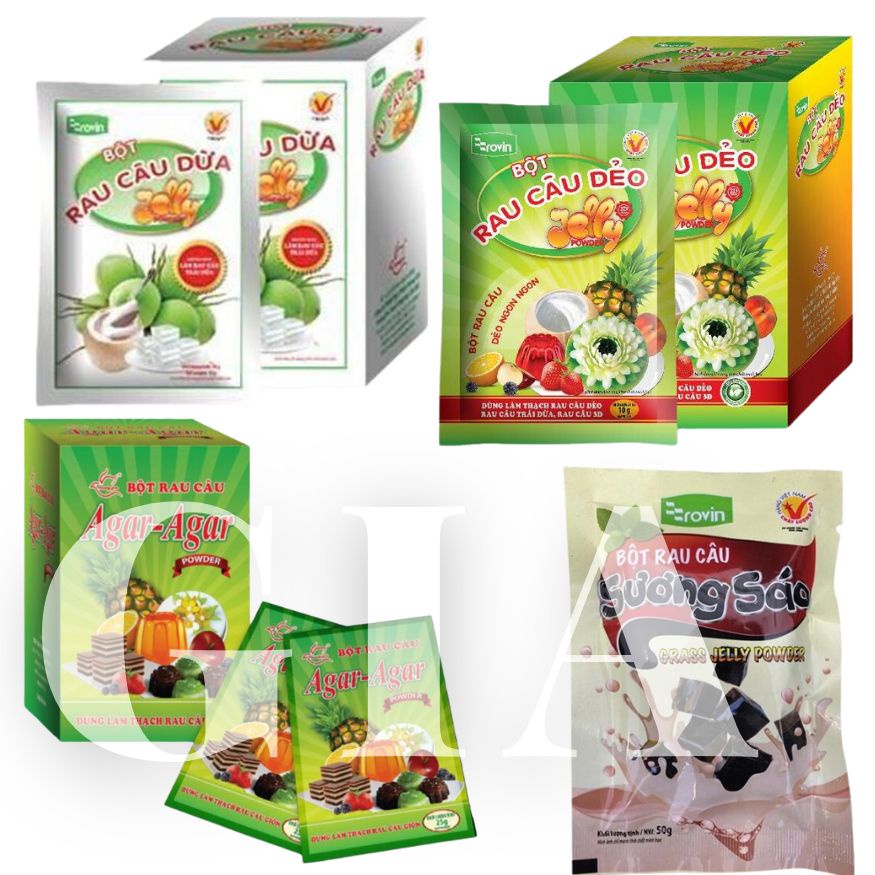 [HỘP] Bột rau câu Hoàng Yến dẻo, dừa, giòn, sương sáo đen