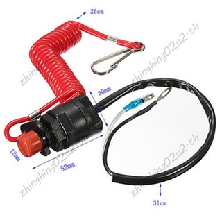 Thuyền Động Cơ Khẩn Cấp Kill Stop Switch Cho Yamaha / Tohatsu Outboard Stop Kill Switch Cắt Công Tắc Với Dây Buộc An Toàn