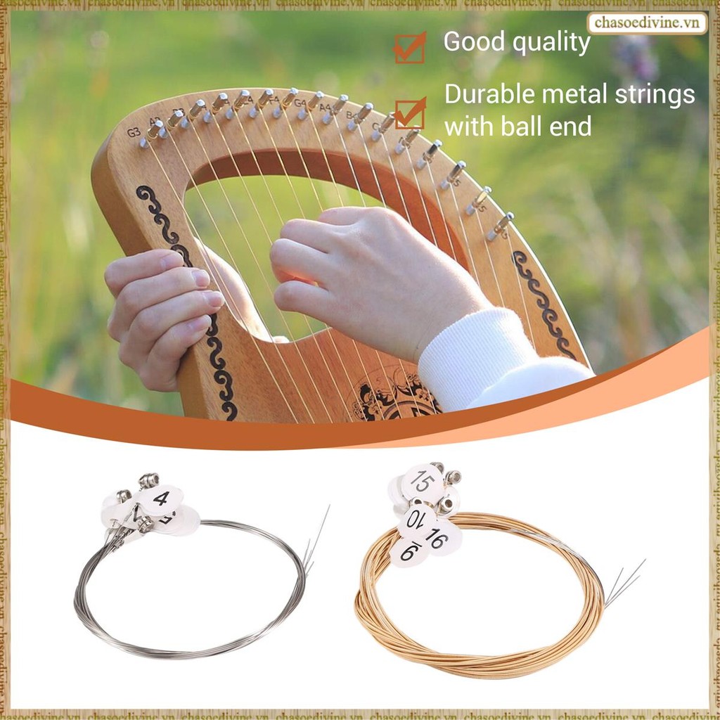[K O G X] 16 Cái / bộ Bộ Dây Đàn Cầm Lyre Cho 16 Dây Lyre Harp Cần Thiết Phụ Kiện