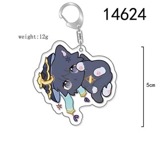 Móc khóa Genshin Impact Ngủ 2 mặt nhựa mica, móc chìa khoá Acrylic anime manga vũ khí mô hình nhân vật game dễ thương