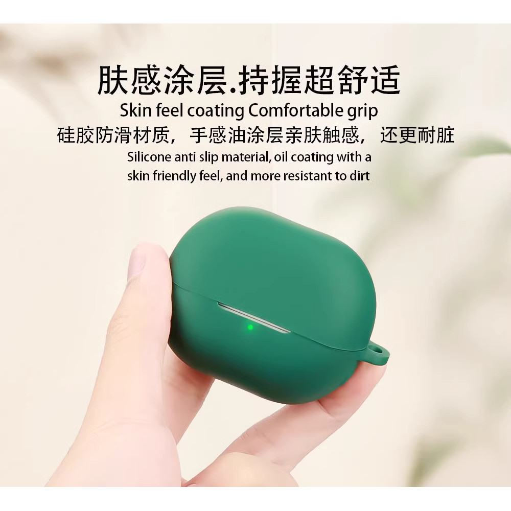 Cho SoundPEATS Pop Clip Tai Nghe Vỏ Silicon Màu Trơn Full coverage Tai Nghe Vỏ Bảo Vệ Tai Nghe Chống Sốc Tay Mềm Có Móc