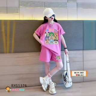 30-45kg Bộ cotton bany three dinosaur size đại HN cho bé gái
