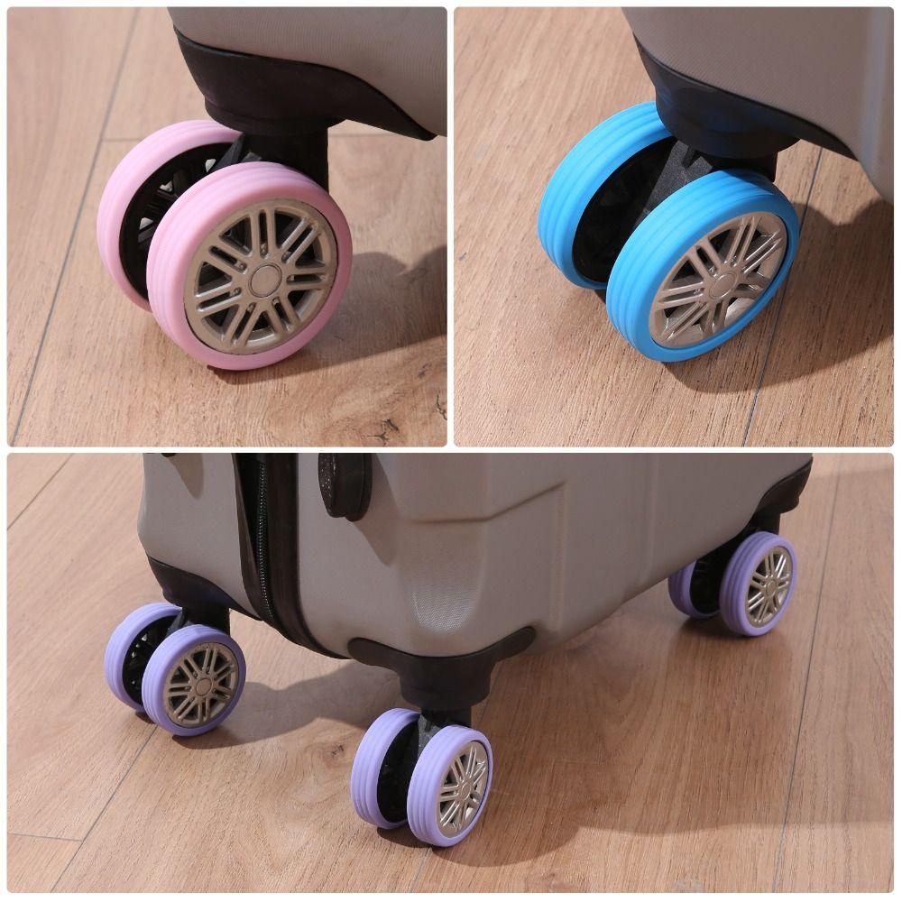 [COD] MINIMALY 4/8 Cái/bộ Bảo vệ bánh xe hành lý Silicone âm thanh im lặng Giảm ồn vali du lịch