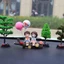 YRBWD Nước Hoa Kẹp Trang Trí, Anime Cặp Đôi Bóng Xe Trang Trí Đồ trang trí, Sáng Tạo Kiss Nhựa Bảng Điều Khiển Hình Phụ Kiện Xe Hơi