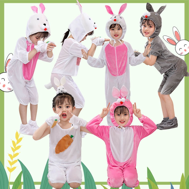 💕Chỗ💕 Quần Áo Trẻ Em Động Vật Múa 3 Đến 14 Tuổi Thỏ Trang Phục Quần Áo Cho Bé Gái Trới Lạ Halloween Giáng Sinh