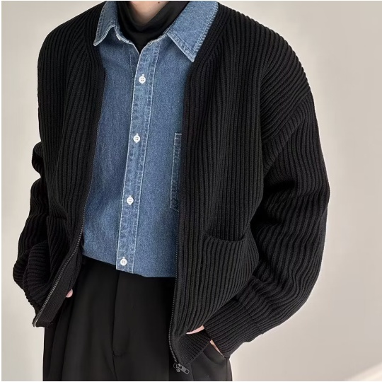 Áo Khoác cardigan Dệt Kim Dáng Rộng Màu Trơn Thời Trang Thu Đông Cho ...