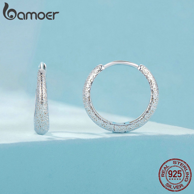 Bamoer Bông Tai Bạc 925 Kiểu Dáng Đơn Giản Cho Nữ