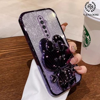 ốp lưng oppo reno 2z reno2 f reno 2 Ốp Điện Thoại Silicon Mềm Mạ Điện Họa Tiết Thỏ Lấp Lánh Chống Rơi Cho oppo reno 2z reno2 f reno 2