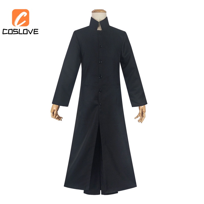 Bộ Áo Choàng Dài Màu Đen Hóa Trang the matrix neo Cho Nam