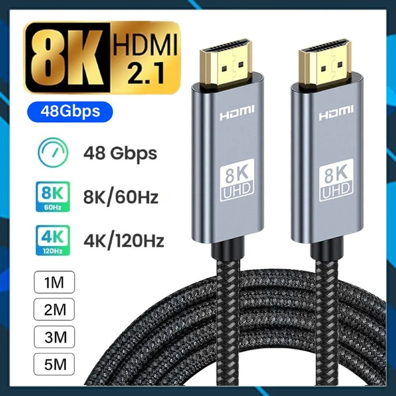 PremiumTech - Cavo HDMI 2.1 - 5M - Portata Fino a 10K e 4K 120hz
