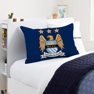 Câu Lạc Bộ Bóng Đá Manchester City Logo Hình Chữ Nhật Vỏ Gối Một Mặt In Hình Đệm Polyester Trang Trí Sofa Nhà (Không Có Lõi)