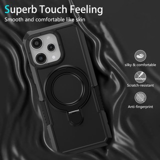 Dành Cho Redmi 12 4G / 5G Ốp điện thoại Có Giá Đỡ Nhẫn PC Cứng Lưng Mềm TPU Edge Quân Sự Cấp Chống Rơi Chống Sốc Mỏng Bao